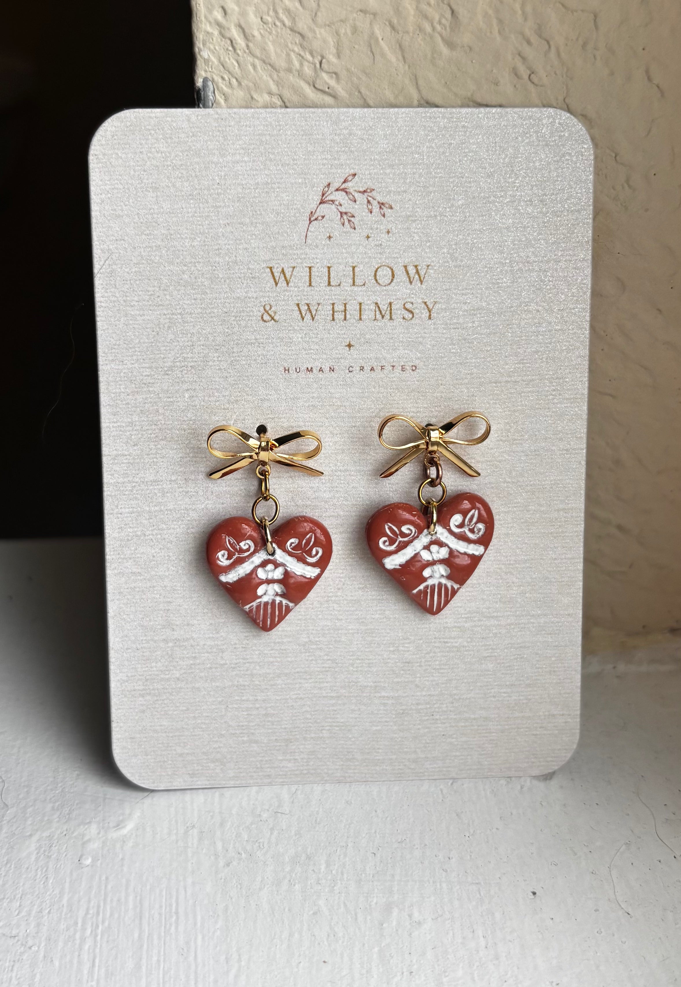 The Annabelle - Gold Bow and Burnt Orange
